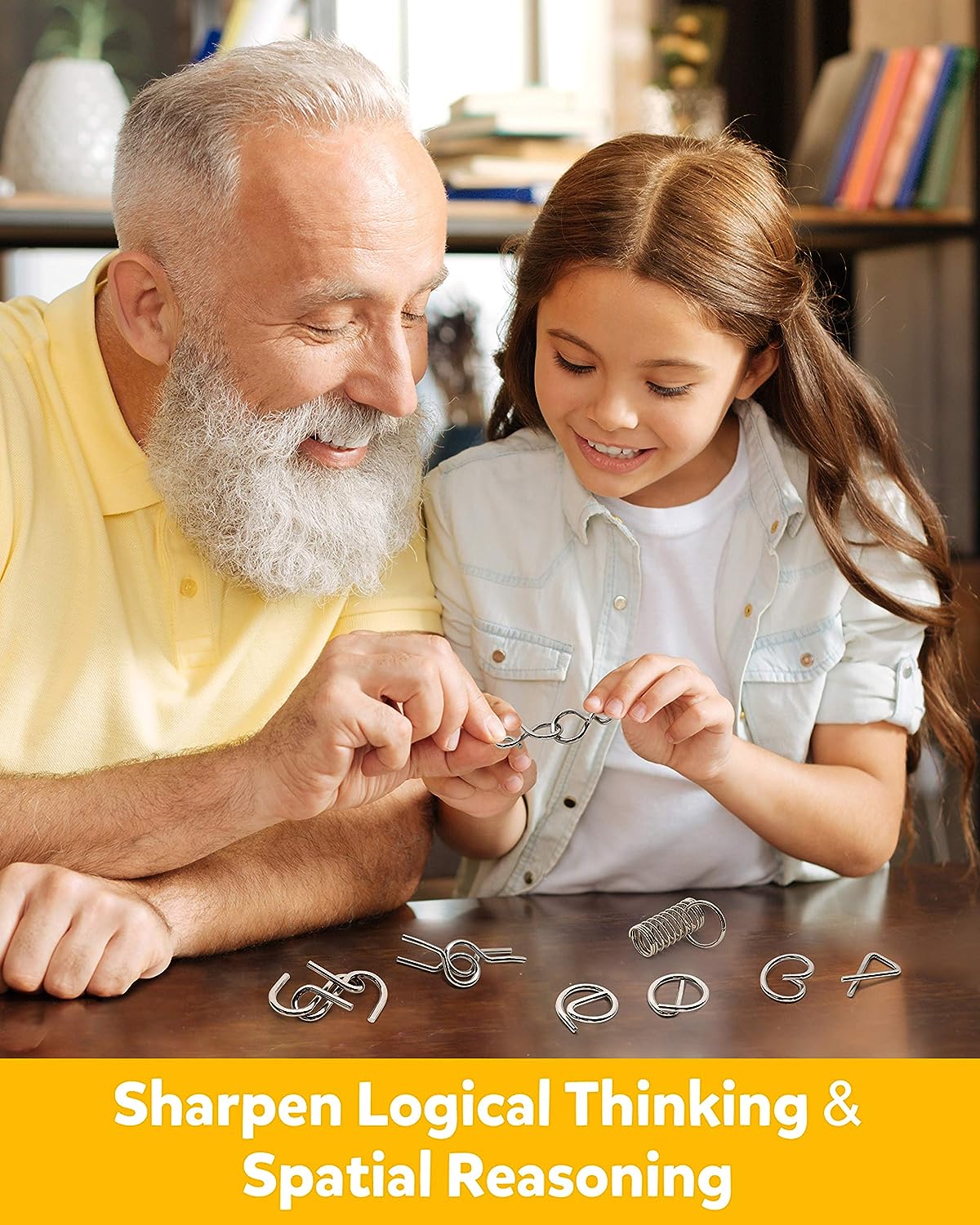 Coogam Metal Wire Puzzle Set of 16 with Pouch - Image 2