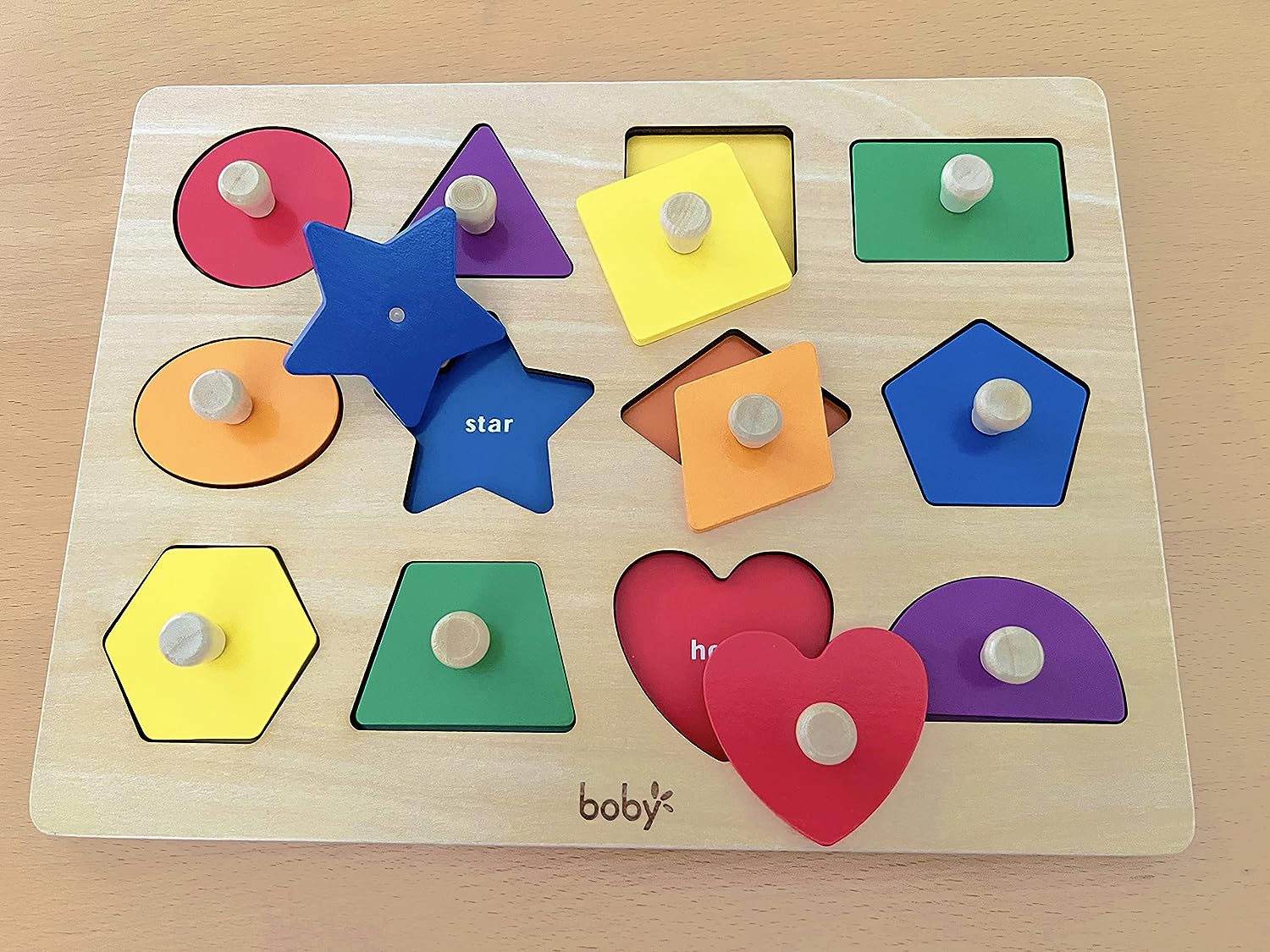 Dailyfunn Montessori Toy Shape Peg Puzzles - Image 2