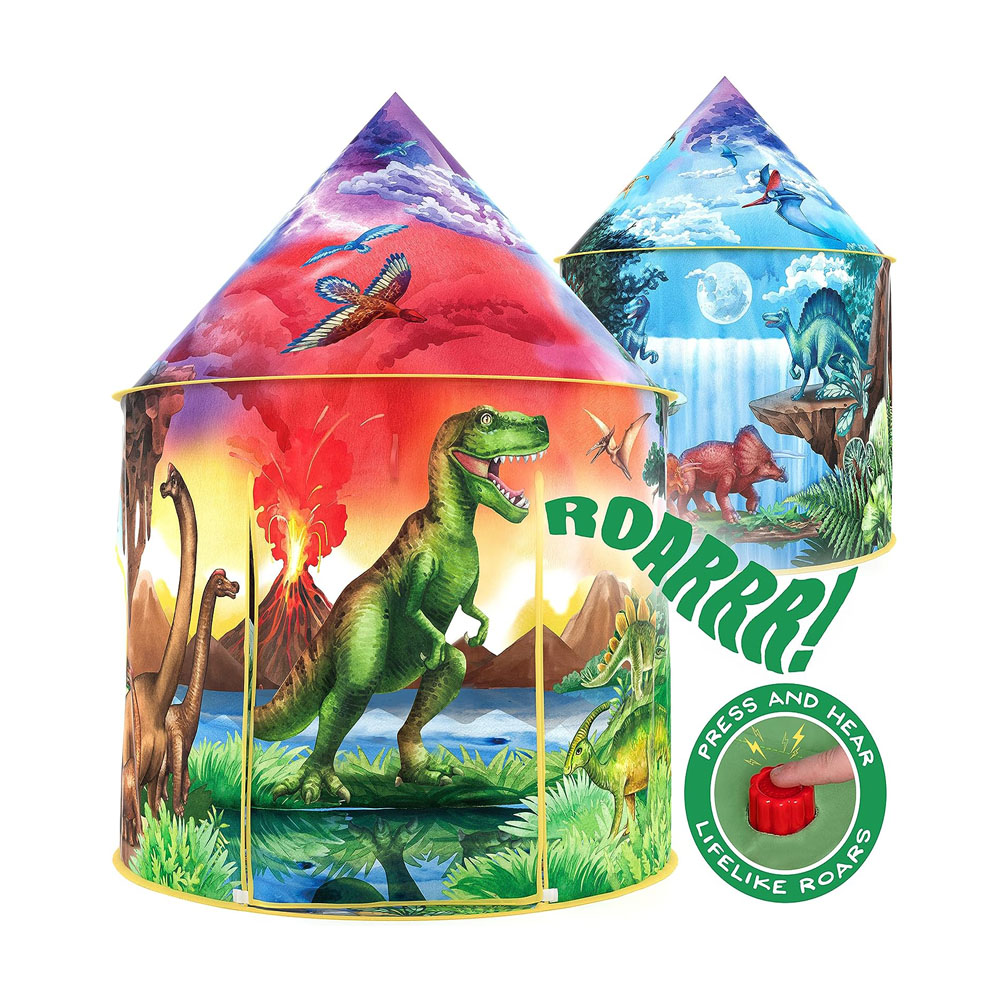 W&O Dinosaur Discovery Kids Tent with Roar Button