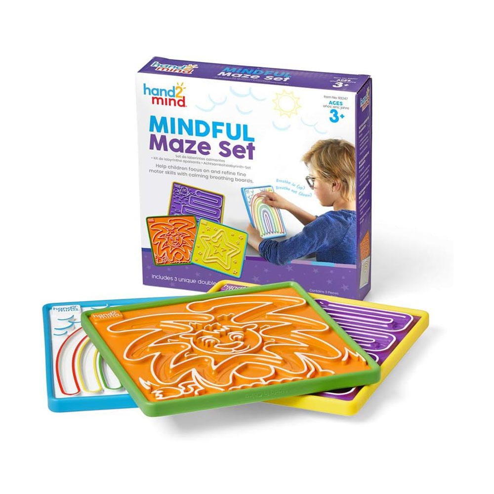hand2mind Mindful Maze Boards Mindfulness for Kids Anxiety Relief