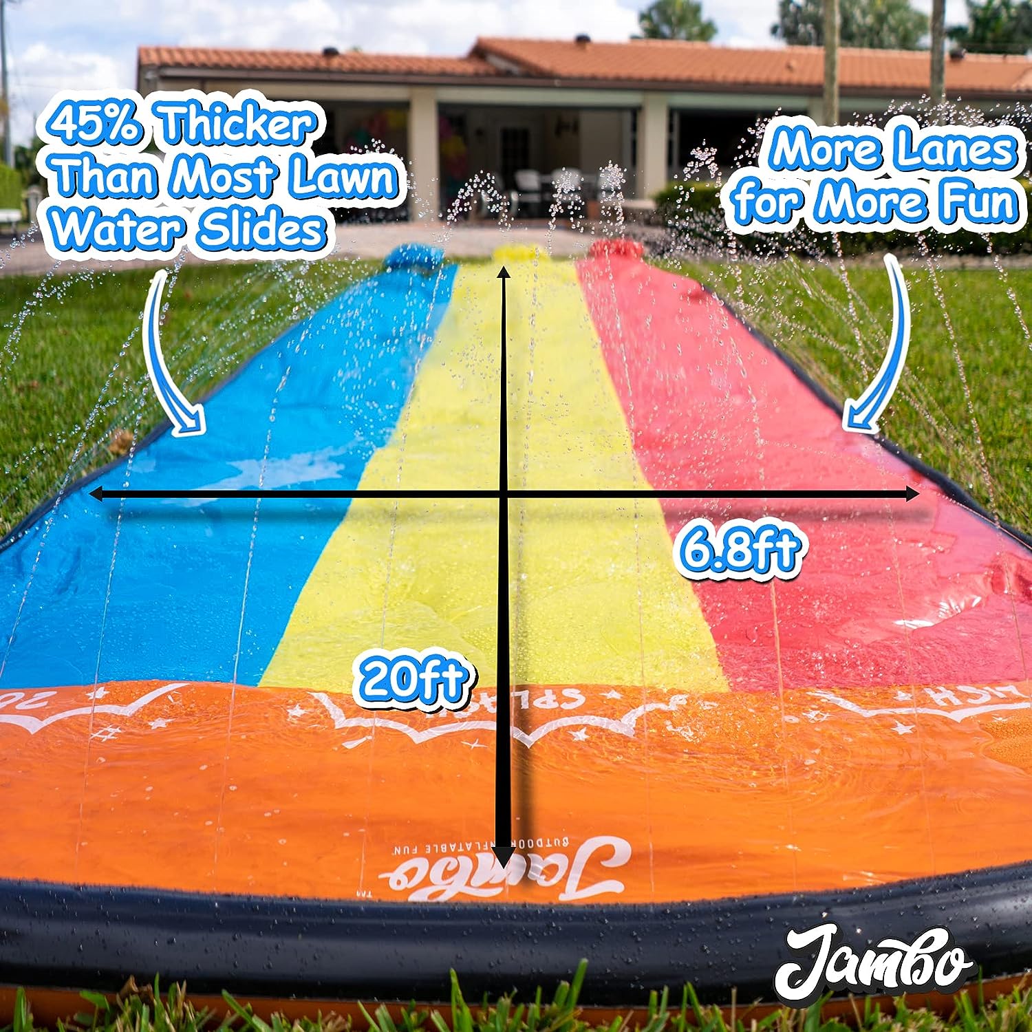 Jambo XL Premium Slip Splash and Slide with 3 Bodyboards - Image 3