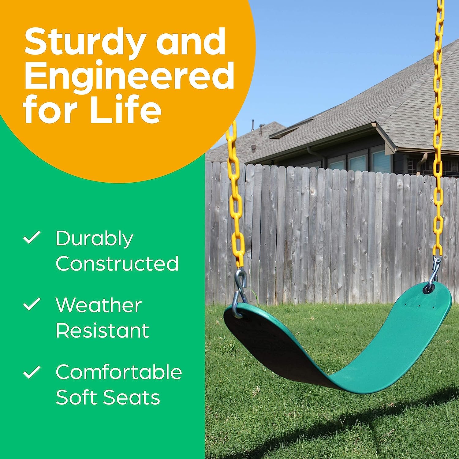 Jungle Gym Kingdom Swings for Outdoor Swing Set - Pack of 2 - Image 3