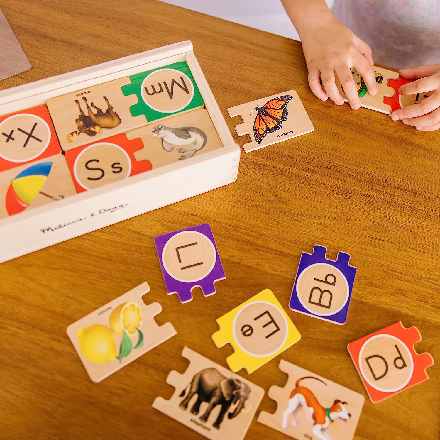 Melissa & Doug Self-Correcting Alphabet Wooden Puzzles - Image 2