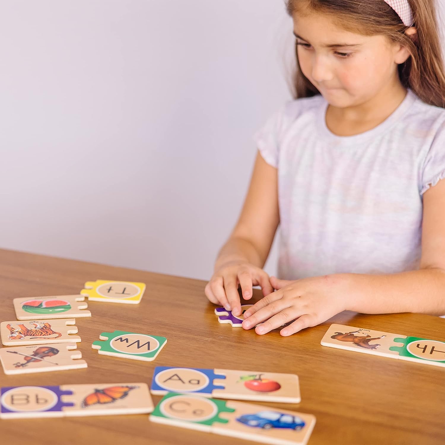 Melissa & Doug Self-Correcting Alphabet Wooden Puzzles - Image 3
