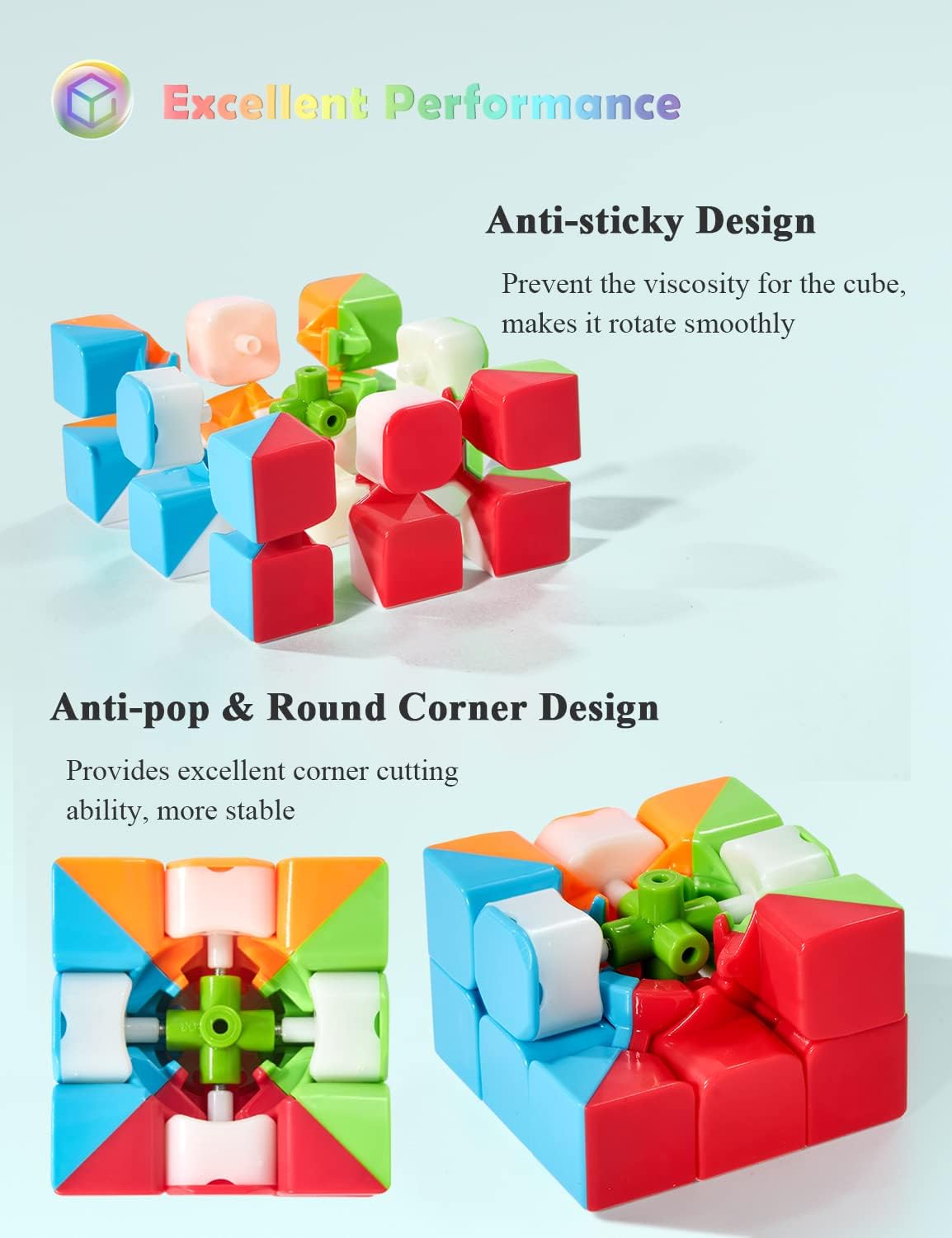 ROXENDA Speed Cube Set, Magic Cube Set - Image 2
