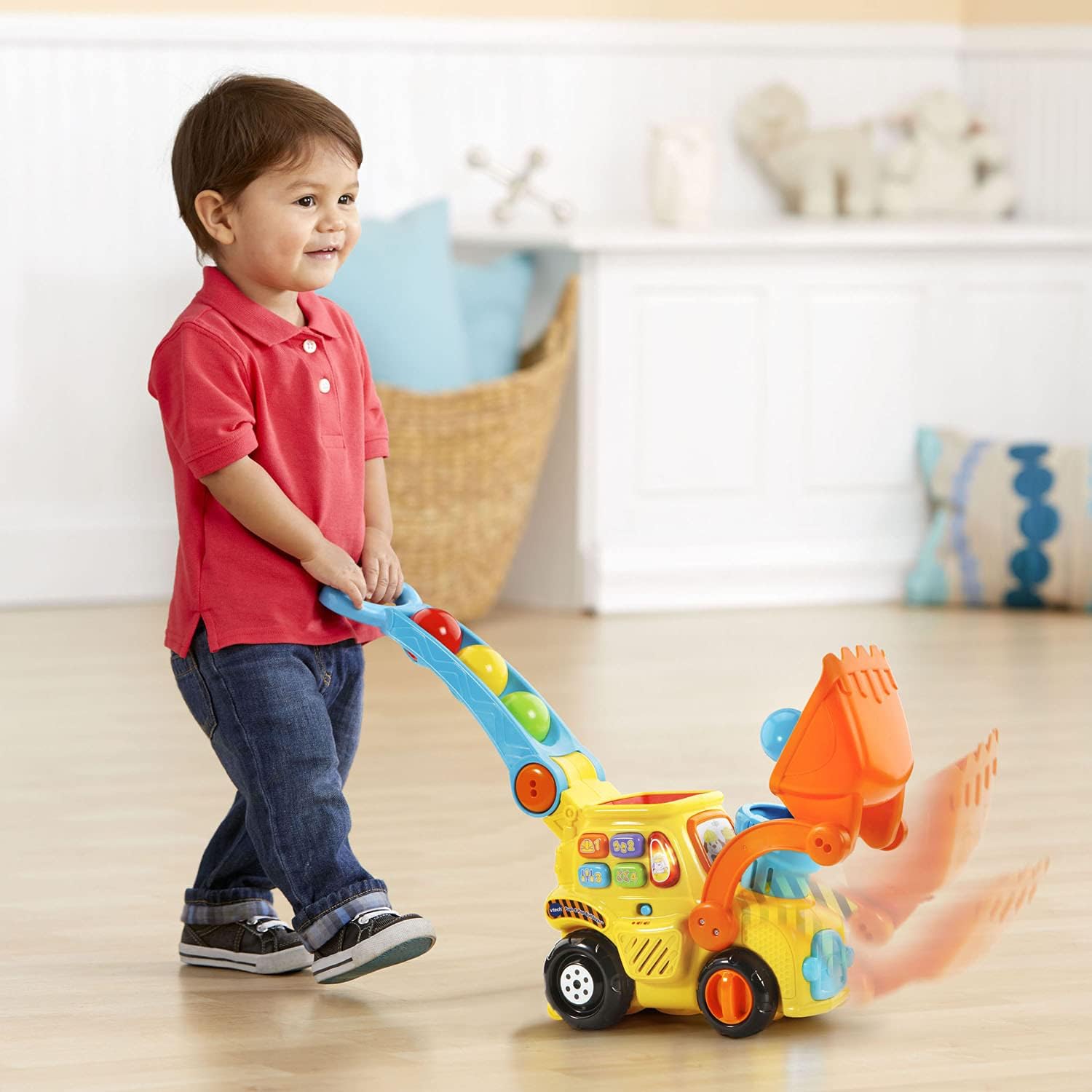 VTech Pop-a-Balls Push & Pop Bulldozer,Yellow - Image 3