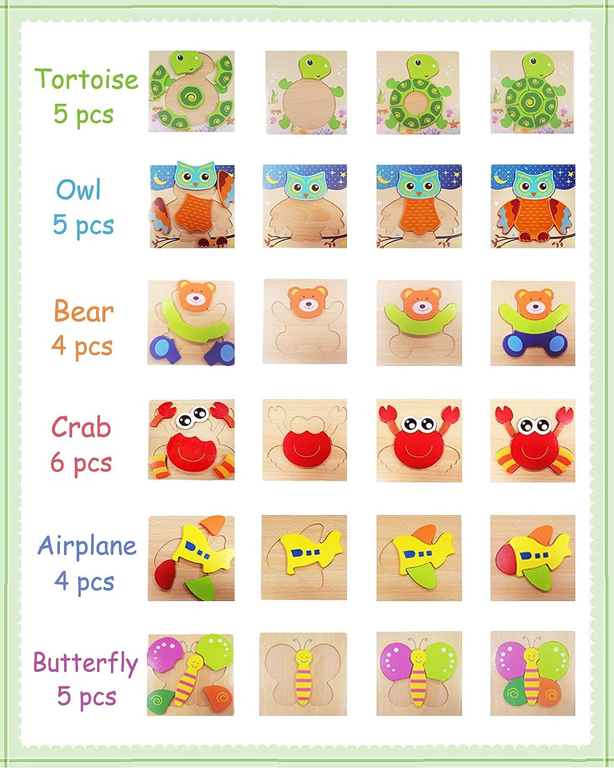 Wooden Puzzles for Toddlers 1-3 Toys Gifts - Image 3